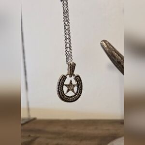 Nolan Miller Silver Star Pendant Necklace - Silver Tone